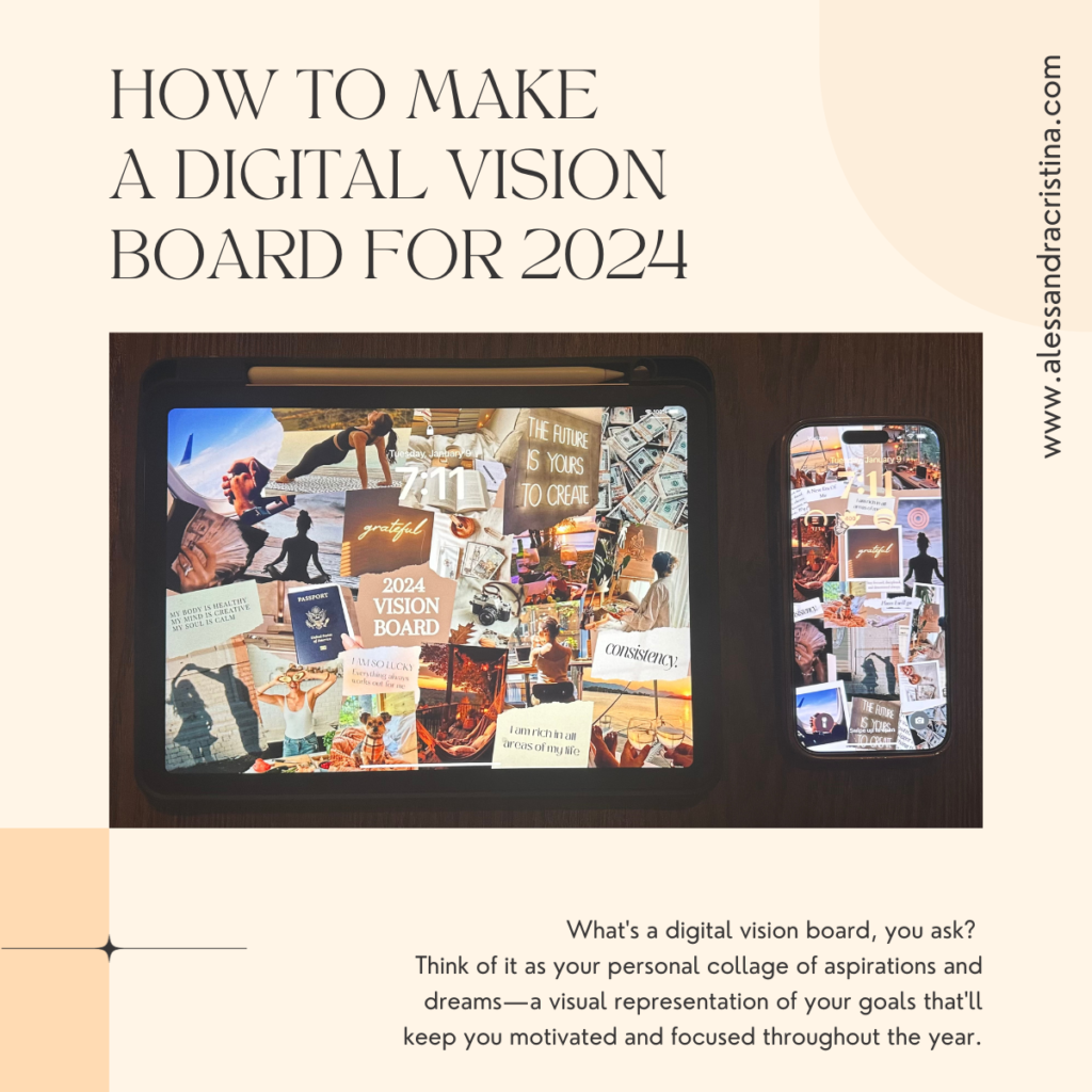 How to make a digital vision board for 2024 
